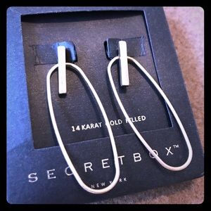 14K Gold Filled Oval hoop stud combo earrings NWT